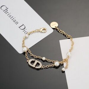Dior Gold and Pearl Bracelet